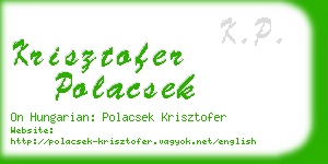 krisztofer polacsek business card